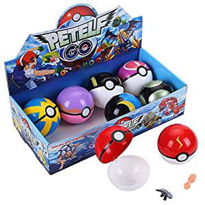8pcs 7cm Up To Date Pokemon Pokeball Pop-up Cartoon Plastic Ball Toy Kids Gift 